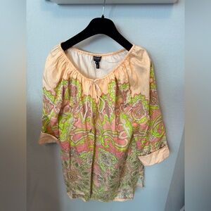 Escada Peach and Lime Blouse